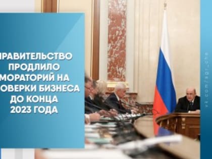 Правительство продлило мораторий на проверки бизнеса до конца 2023 года