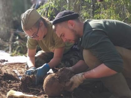 Останки 25 солдат и офицеров Красной Армии нашли в Оште во время поисковой экспедиции