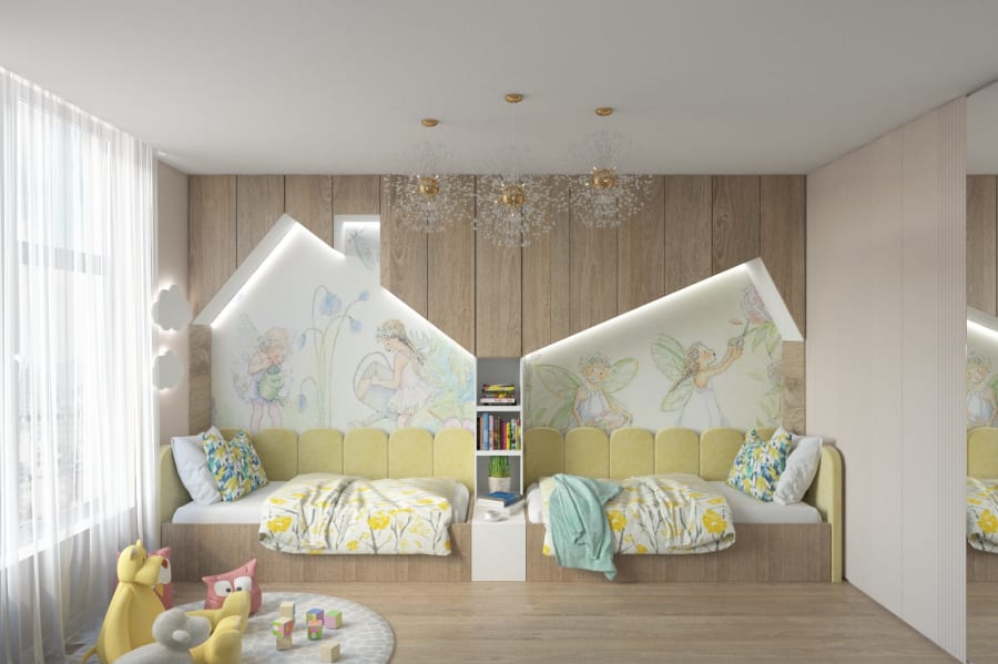Fairy tale room for twins