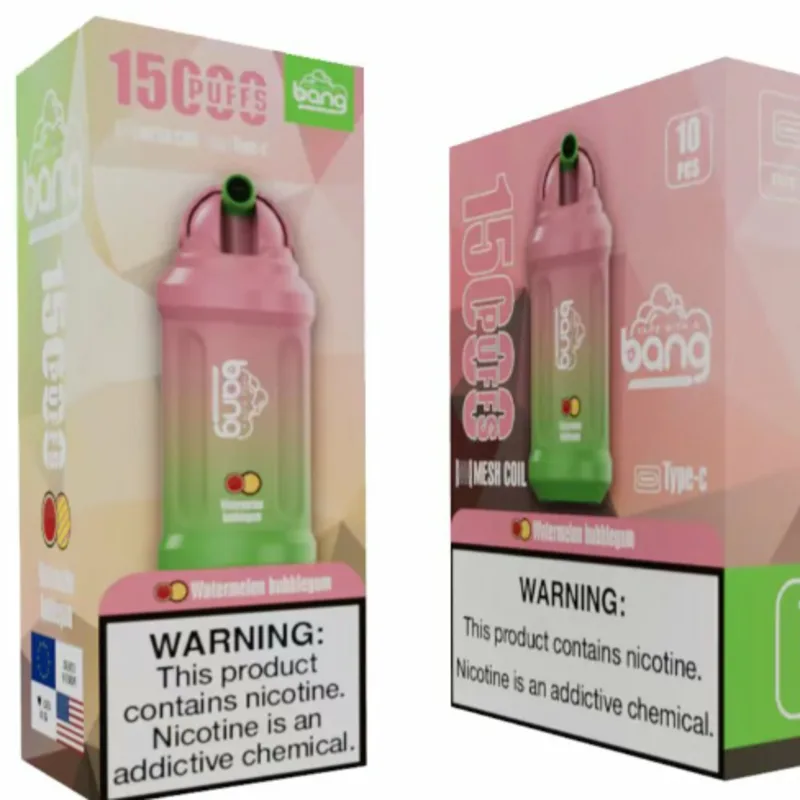 Watermelon Bubblegum Bang 15000 Puff - Long-Lasting Disposable Vape with 5%  Nicotine