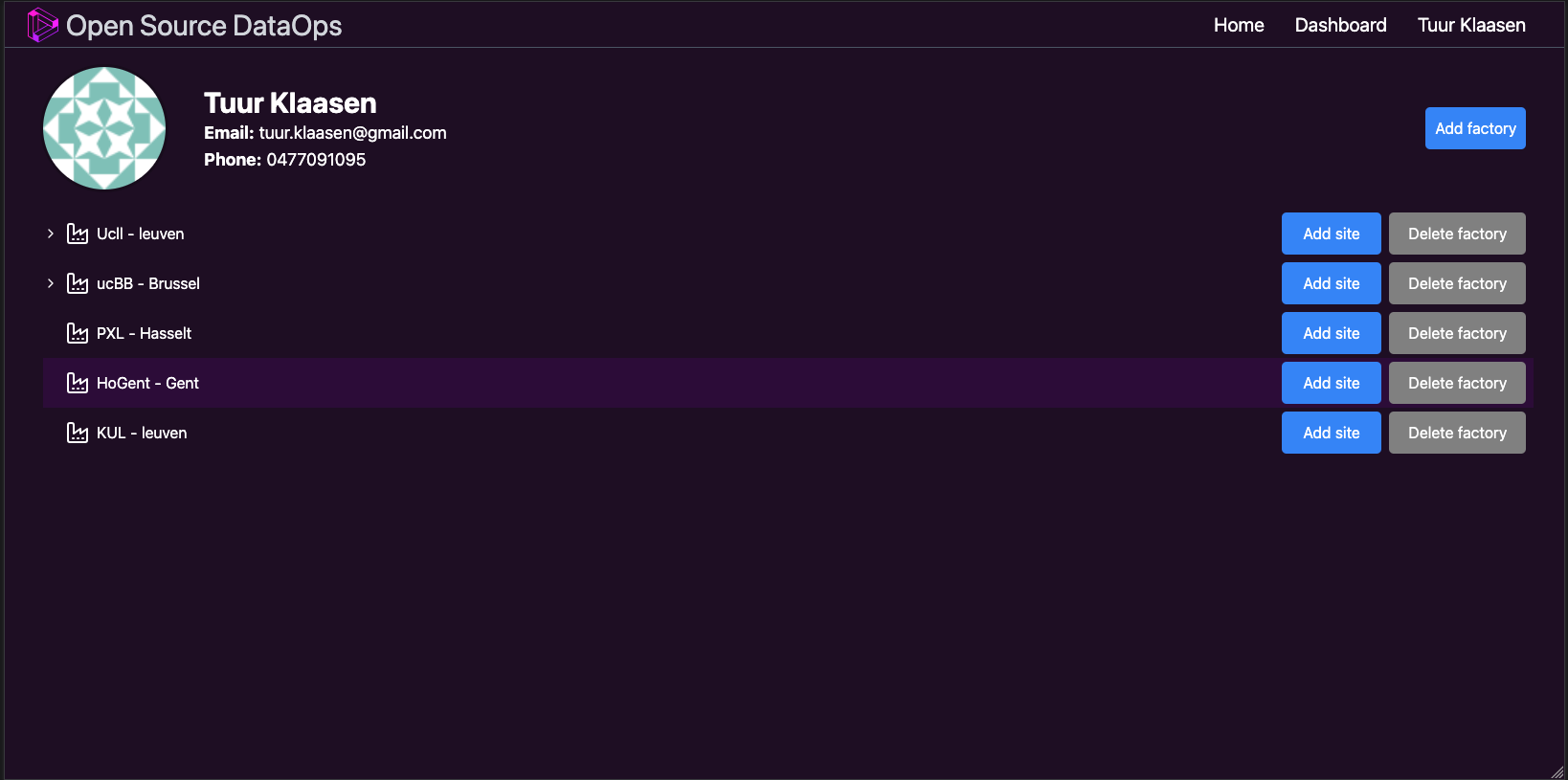 profile page data ops platform