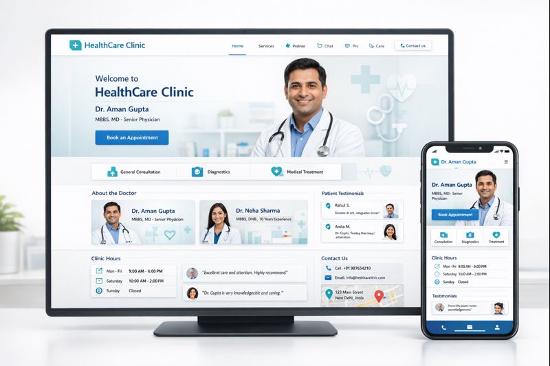 Professional website for a doctor's clinic