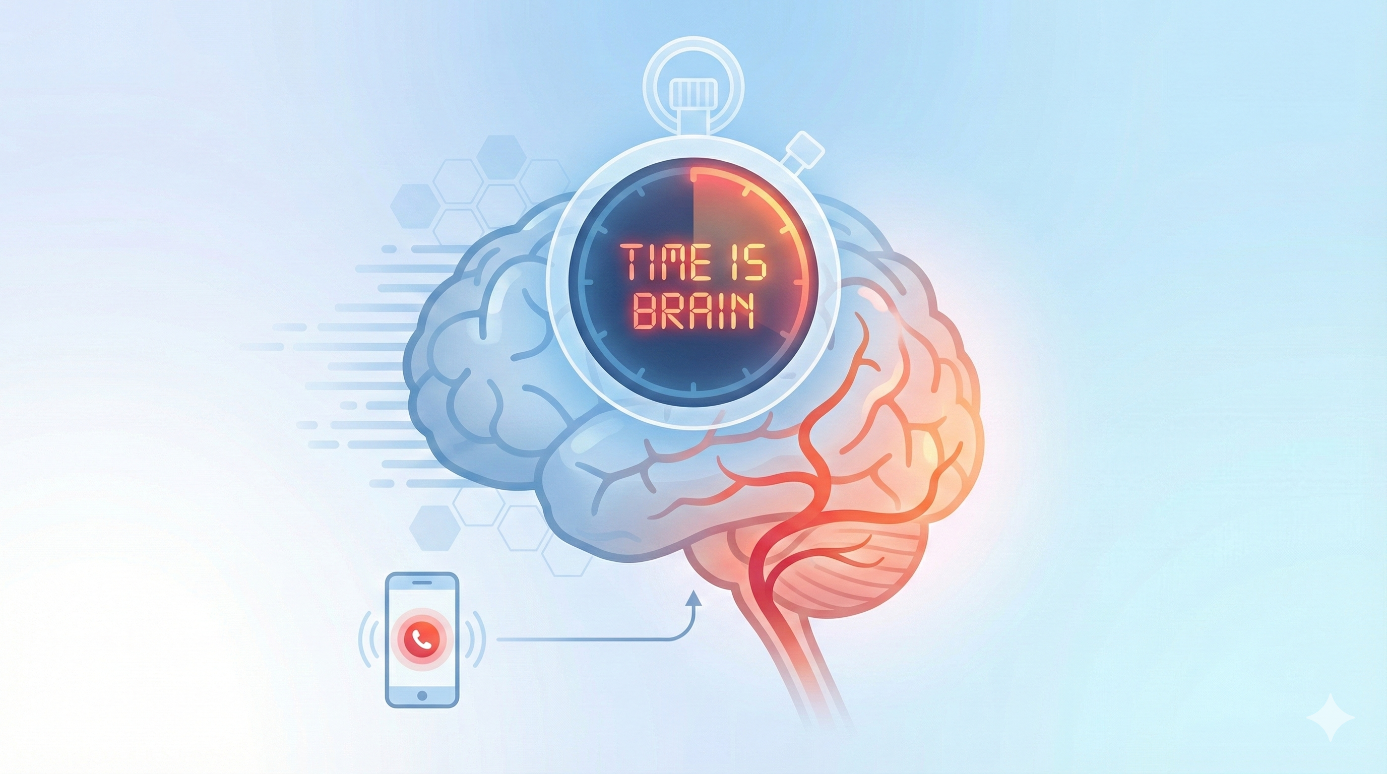 Infographic showing that 'Time is Brain' in a stroke emergency