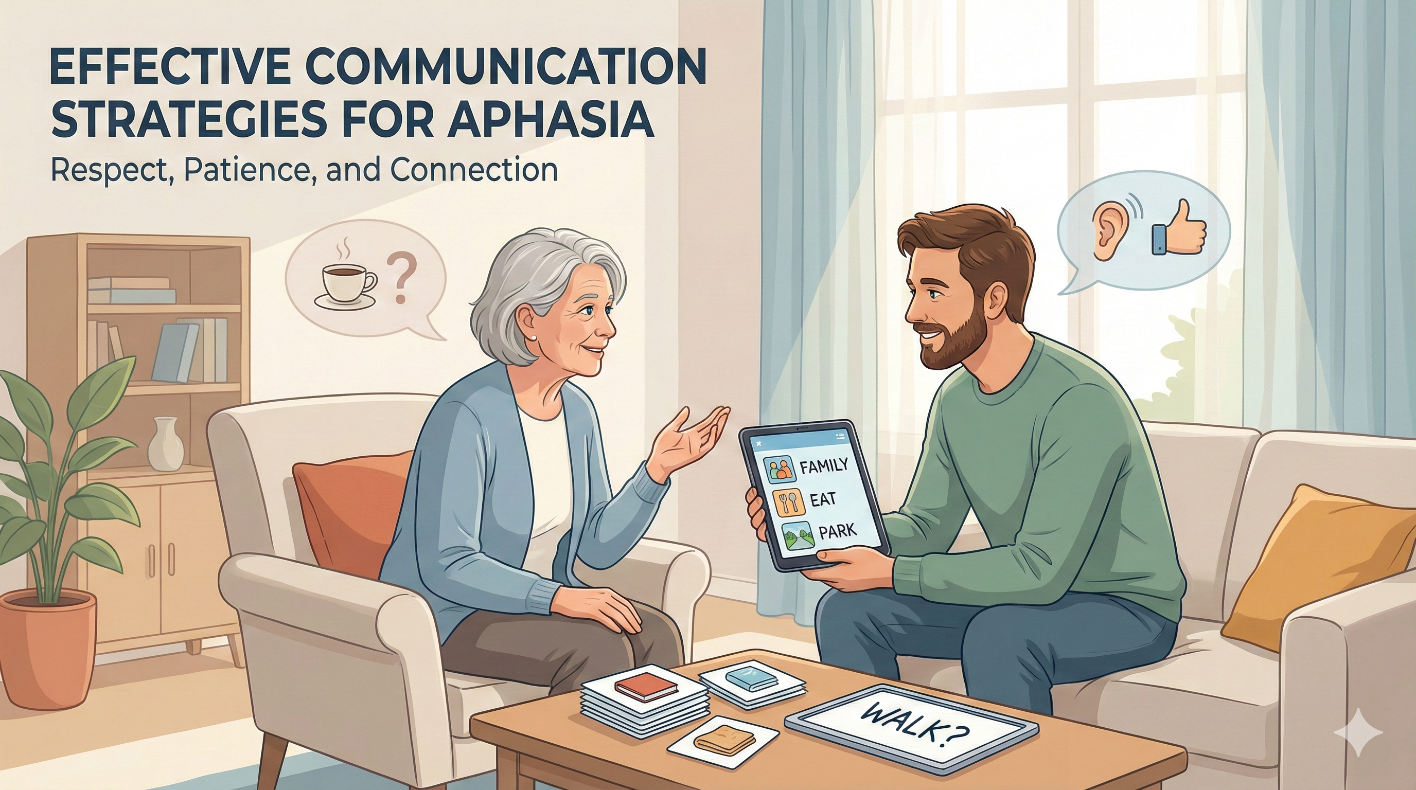 Family members supporting communication