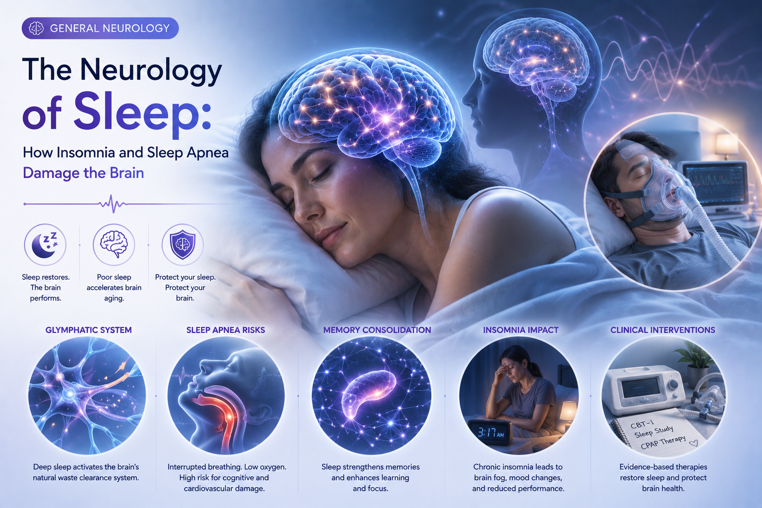 The Neurology of Sleep: How Insomnia and Sleep Apnea Damage the Brain