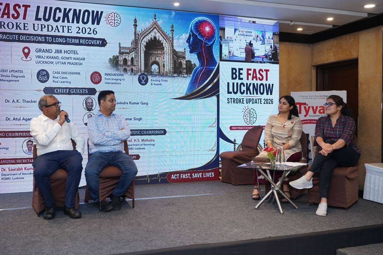 Dr. Ritwiz Bihari participating in a panel discussion and Q&A session at BE FAST Lucknow 2026