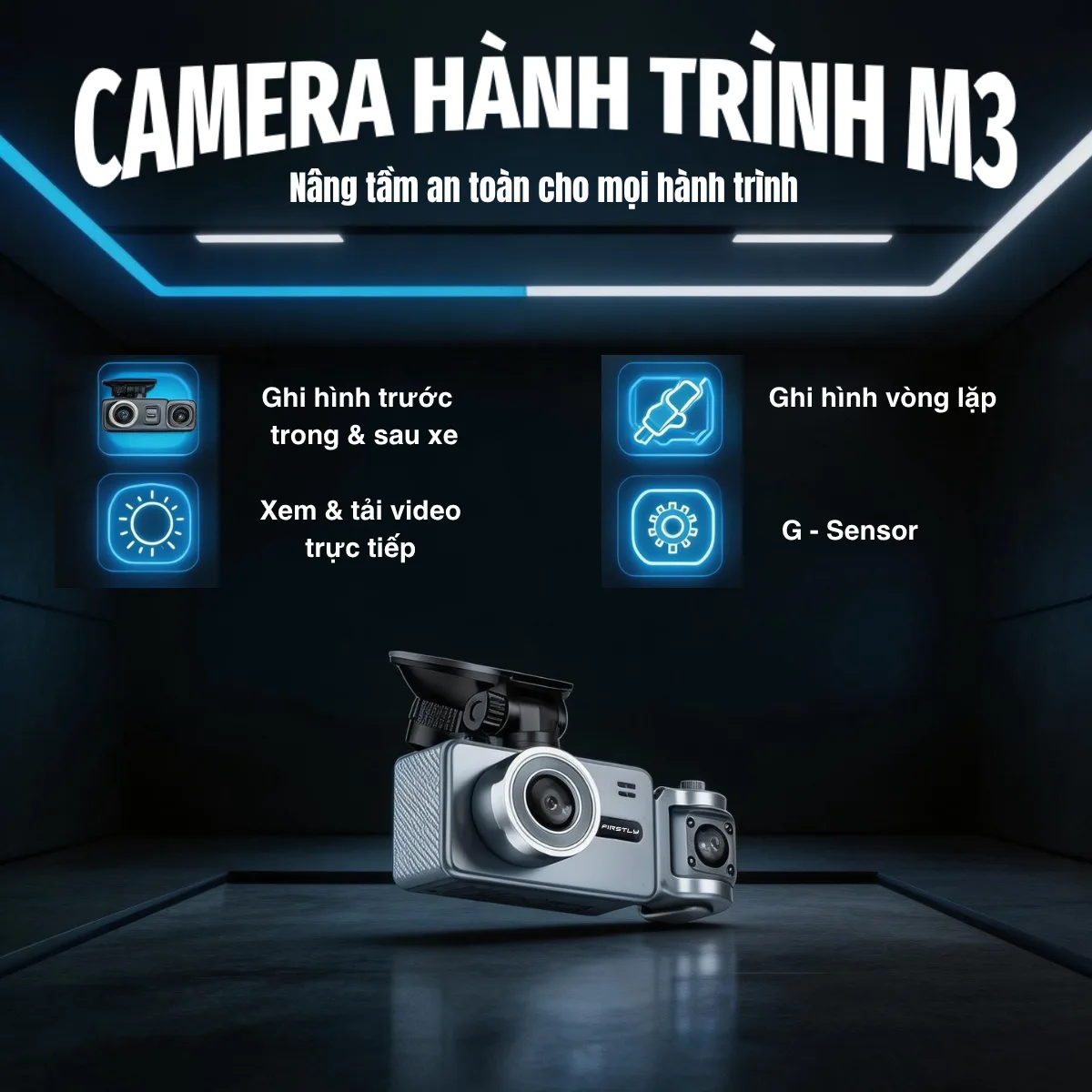Camera hành trình F5 3 Mắt 4K Ultrakkkk