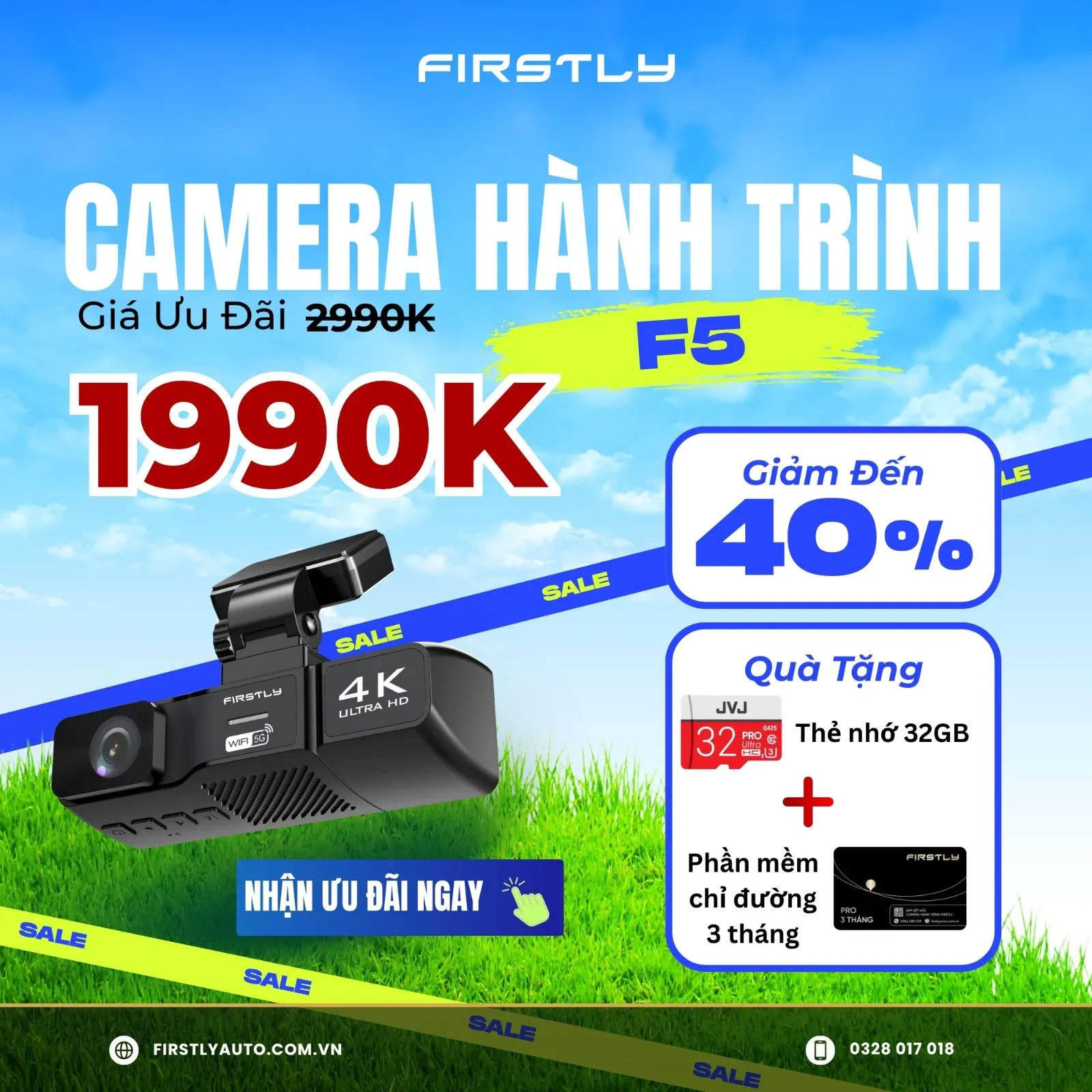 Camera Hành Trình F5 3 Mắt