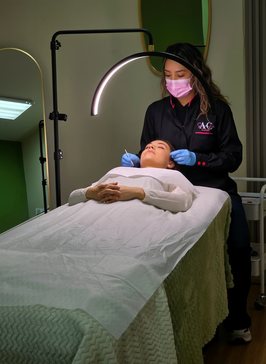 Sara trabajando en su centro