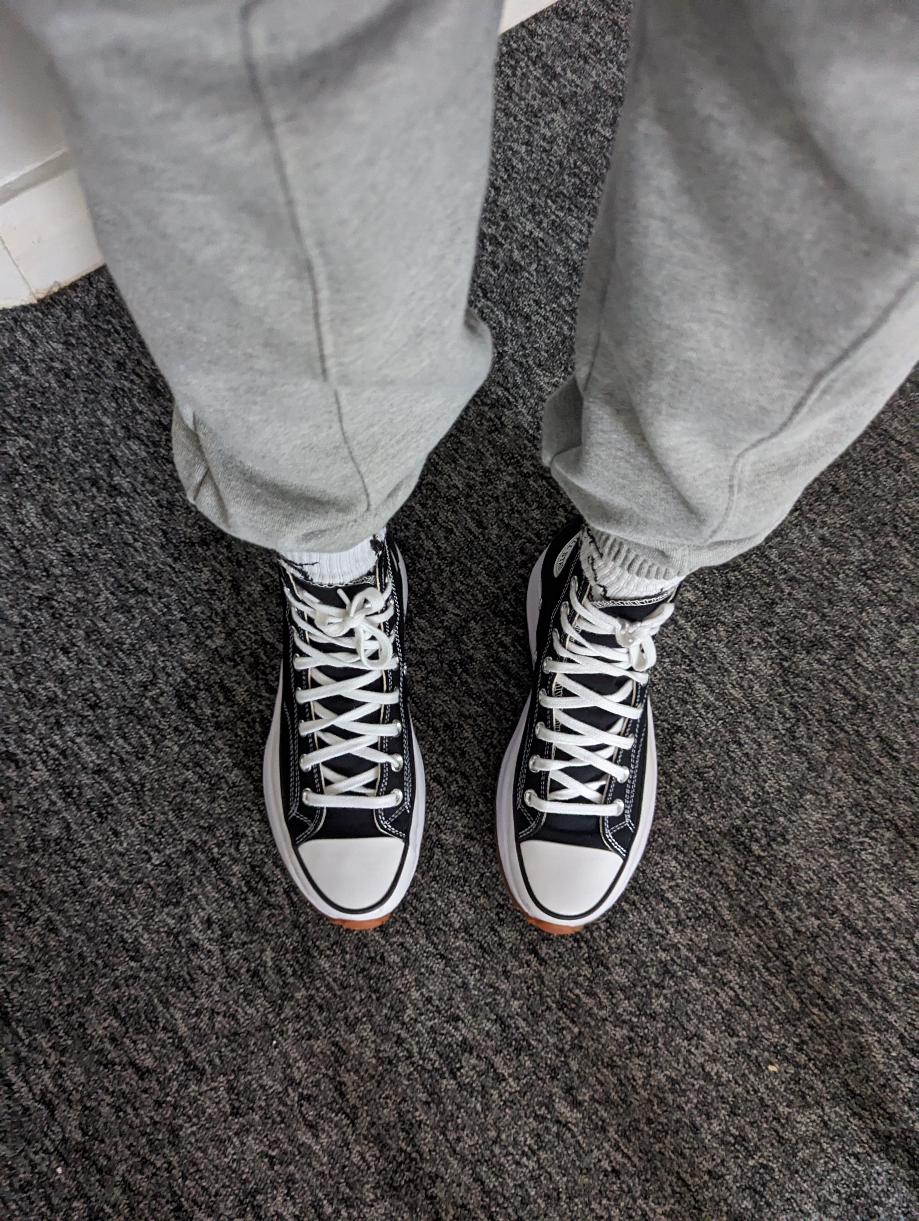 Olu's flaunting her mediocre-tied shoelace, which she expects to come undone in about 40 minutes