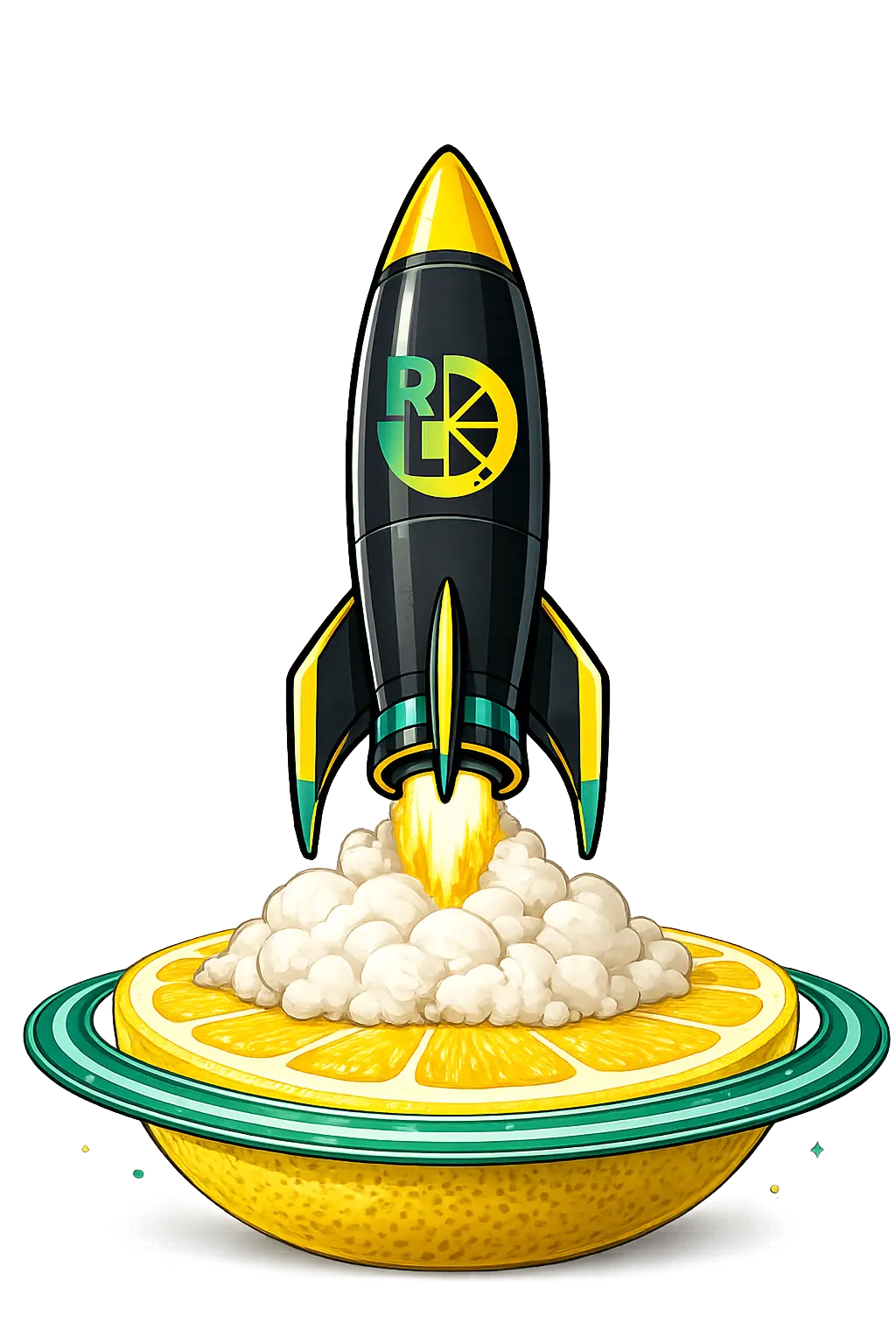 Rad Lemon rocket taking off