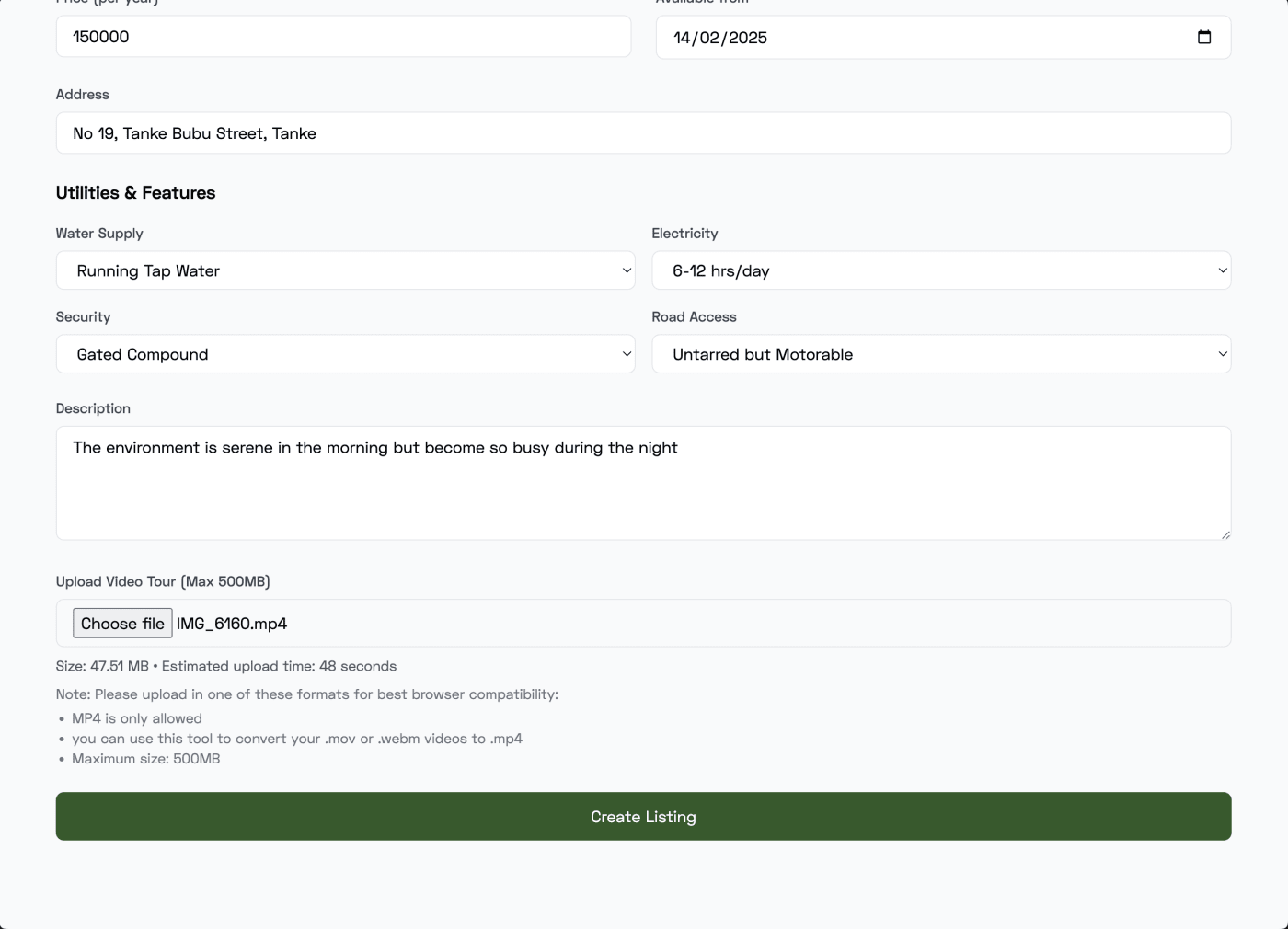 Utilities and features selection