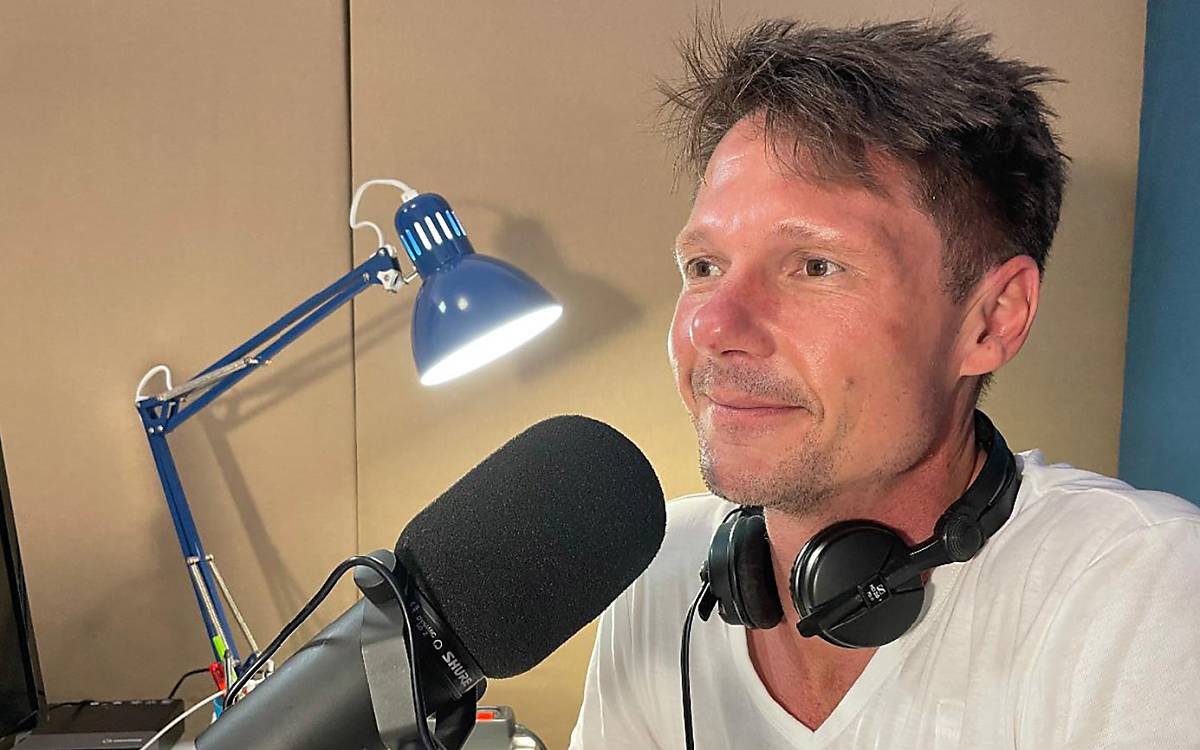 Reporter Hendrik Schröder im Einsatz.