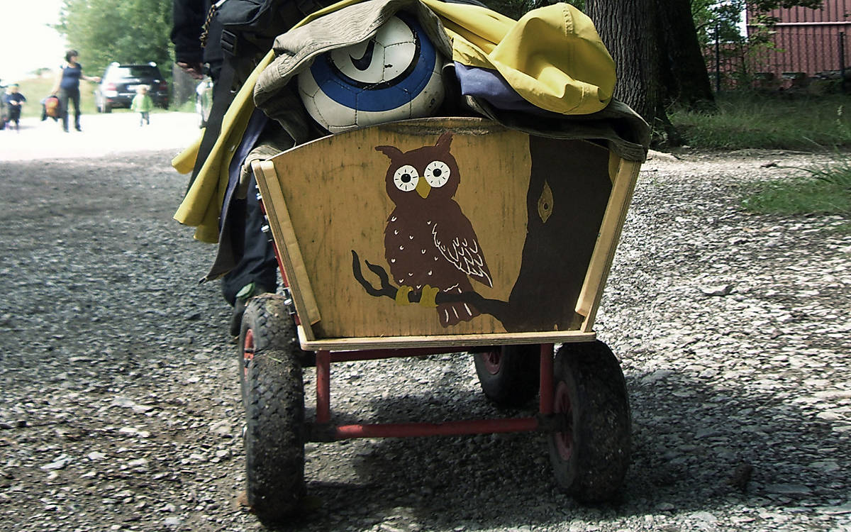 Bollerwagnen im Waldkindergarten