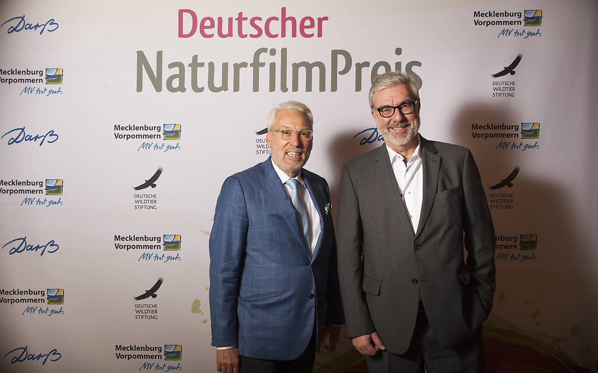 Prof. Dr. Fritz Vahrenholt, Alleinvorstand der Deutschen Wildtier Stiftung und Michael Miersch, Moderator der Veranstaltung (von links nach rechts).