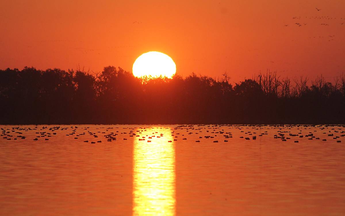 Still ruht der See: Bei Sonnenuntergang kehrt Ruhe ein auf dem Galenbecker See.