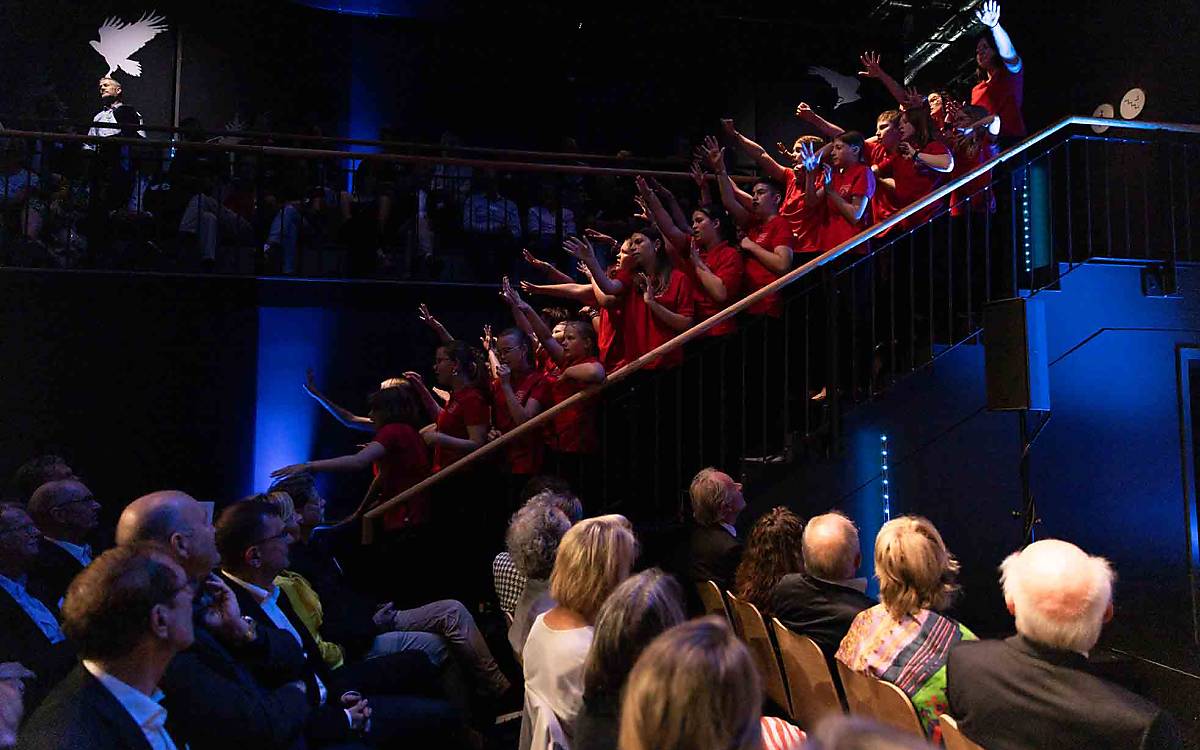 Der Cantemus Kinderchor führte im Rahmen der Eröffnungsfeier zwei Lieder auf.