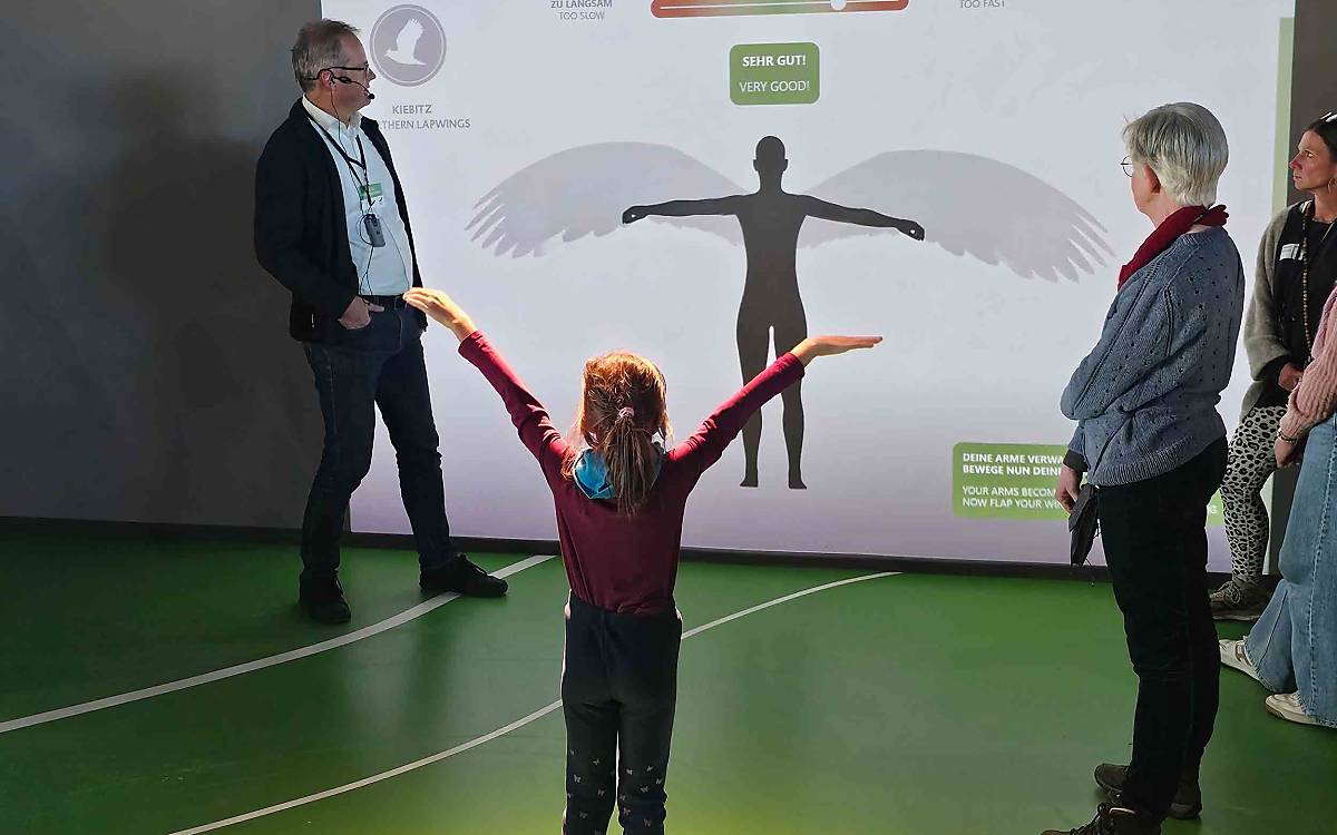 Fliegen wie ein Kiebitz – hier konnten es die Gäste ausprobieren.