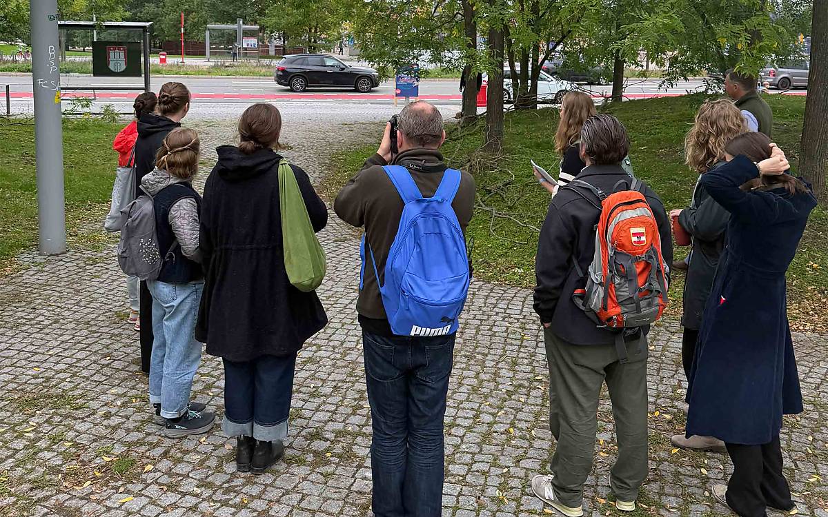 Und manchmal helfen wir auch nach und schaffen kleine Lebensräume – wie das mit Wildblumen bepflanzte Buswartehäuschen auf der anderen Straßenseite. Es lockt Wildbienen und andere Insekten an.