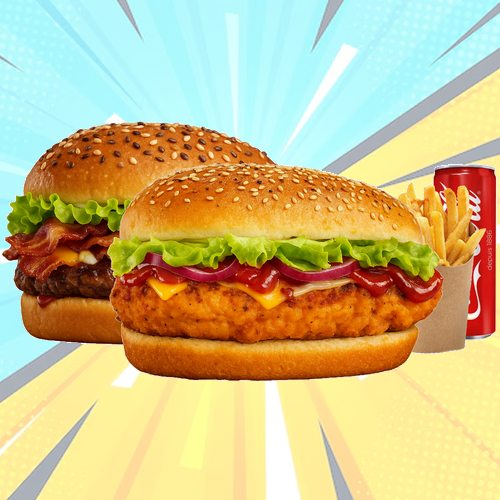 B.11 Long beef burger + Long chicken burger 