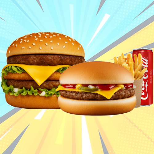 B.8 Cheese burger +Beef chicken burger 