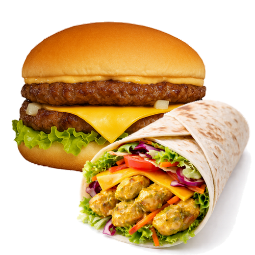 XL.2 Wrap curry + Geant Burger 