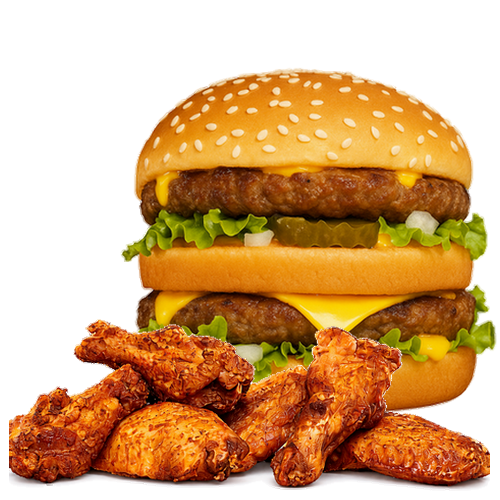 XL.7 Big burger + 4 wings