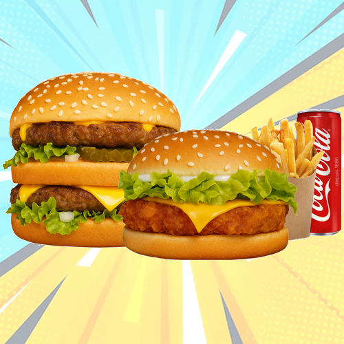 B.6 Chicken burger + Big burger 