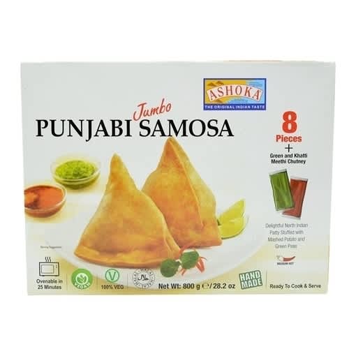 Ashoka Jumbo Punjabi Samosa 8pcs (frozen) 800g