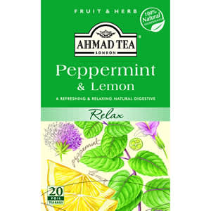 Ahmad Peppermint & Lemon Herbal Tea Bags