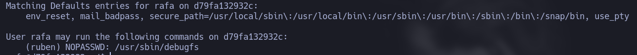 rafa sudo -l