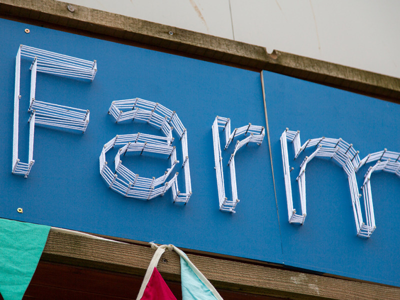 Higher Newham exhibition letting on a sign