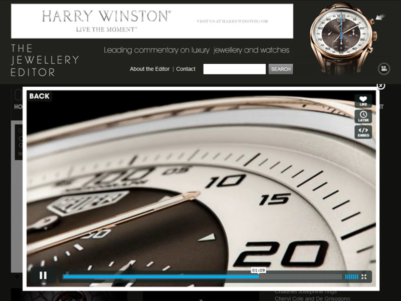 Overlay panel displayed video content