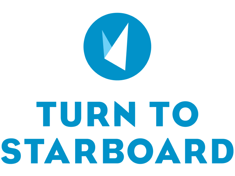 Turn to starboard logo in full colour