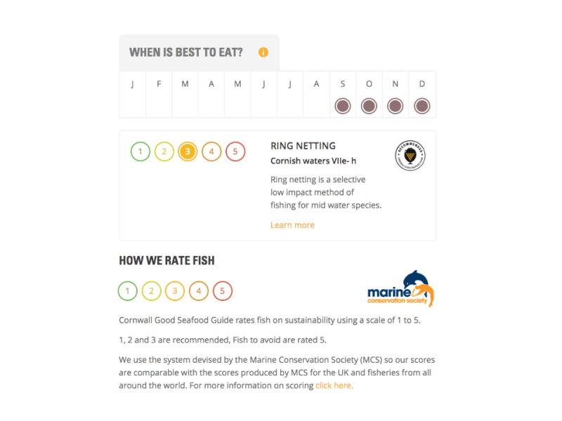 cornwall good seafood guide fish rating interface