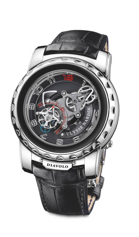 A premium Ulysse Nardin Diavolo watch in silver