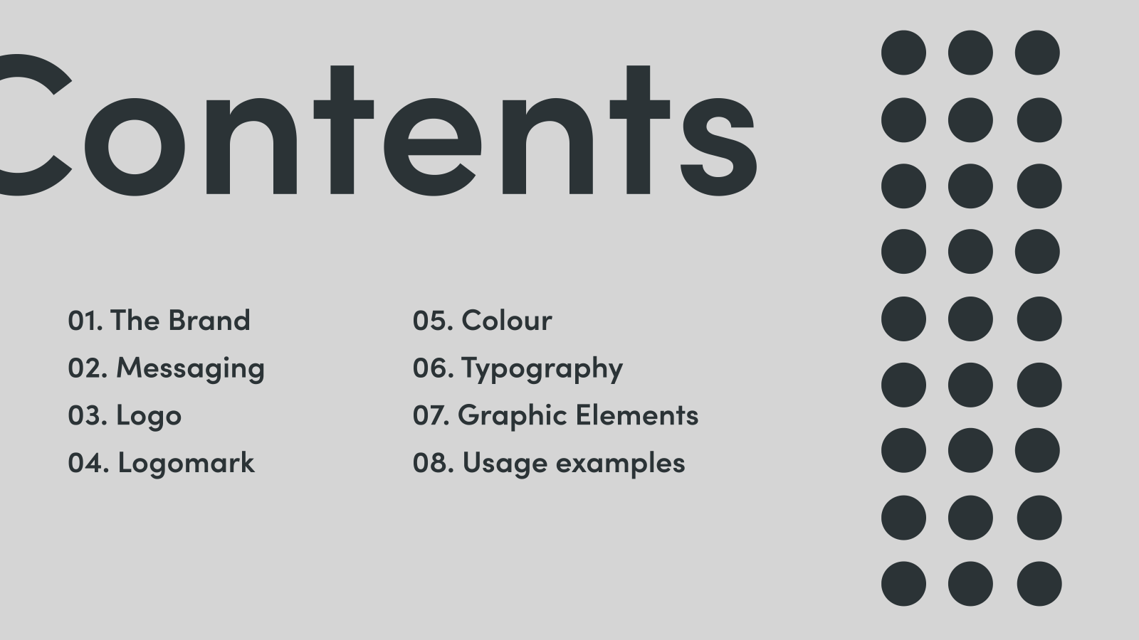 Inspire Makers Brand guidelines - contents