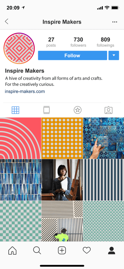 Inspire makers insta feed