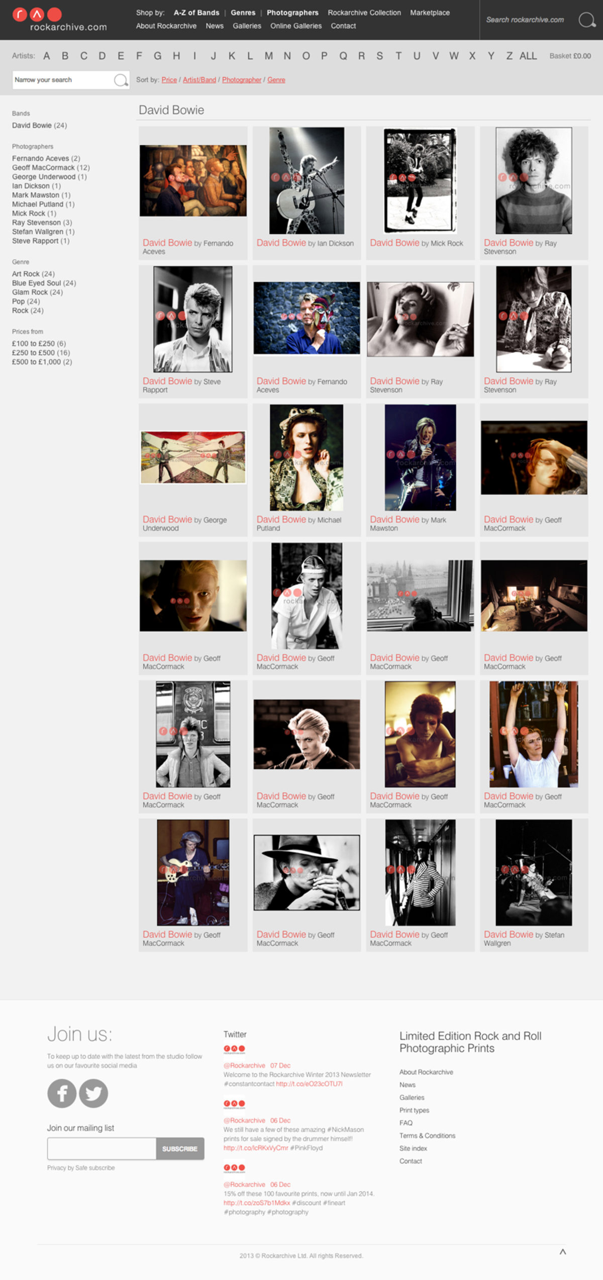 DAVID BOWIE LANDING PAGE