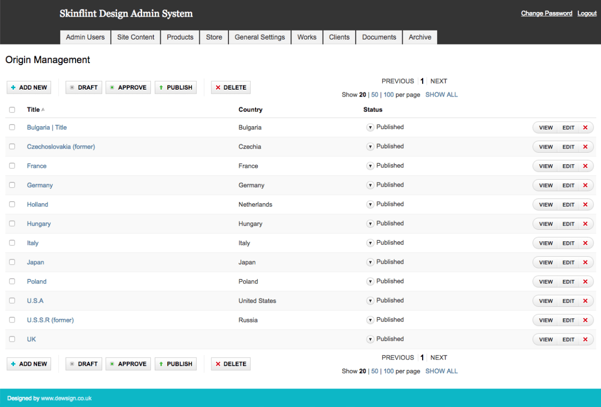 Skinflint Business management screen grab