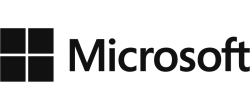 microsoft logo in black