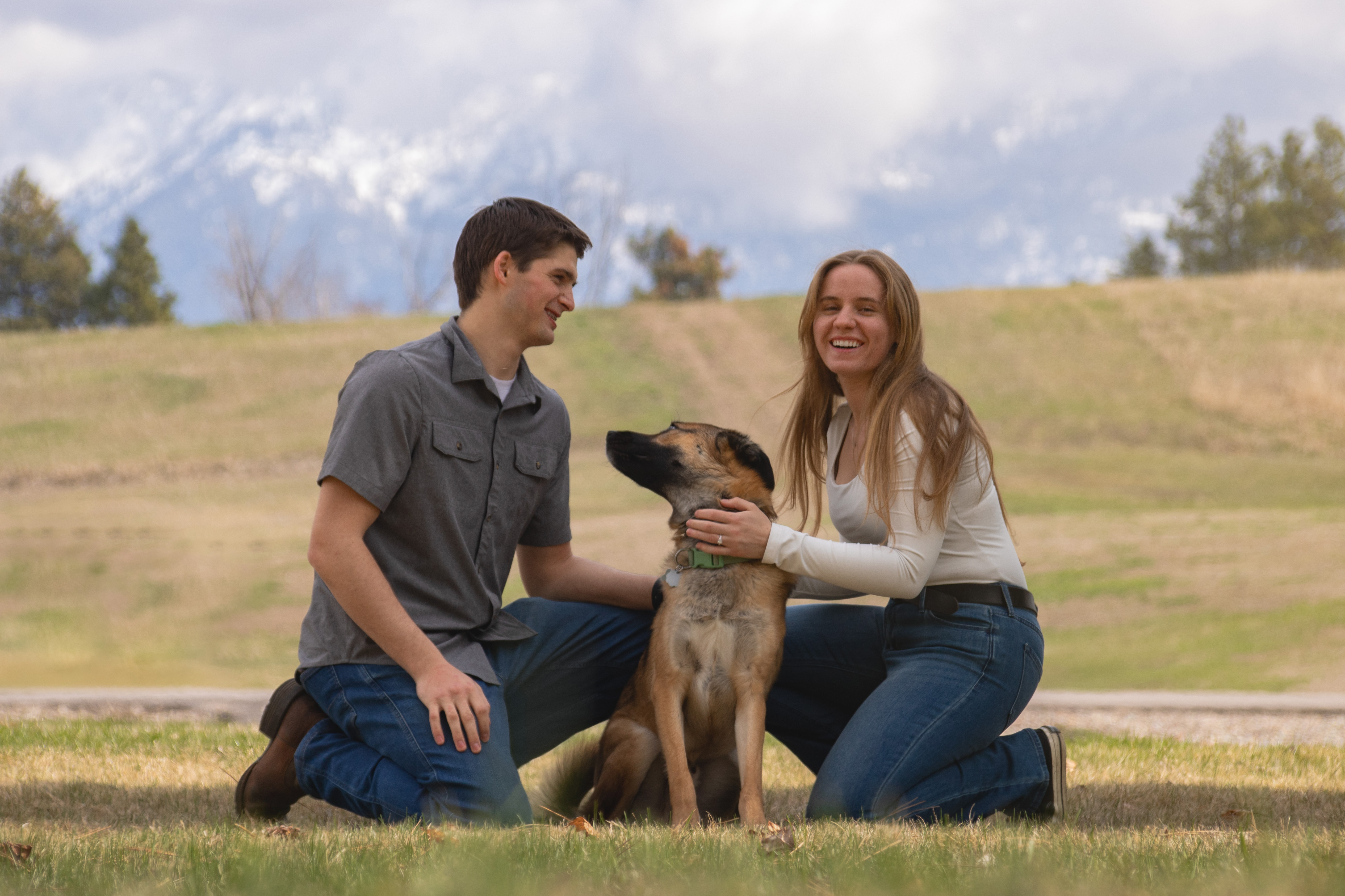 family and dog photo