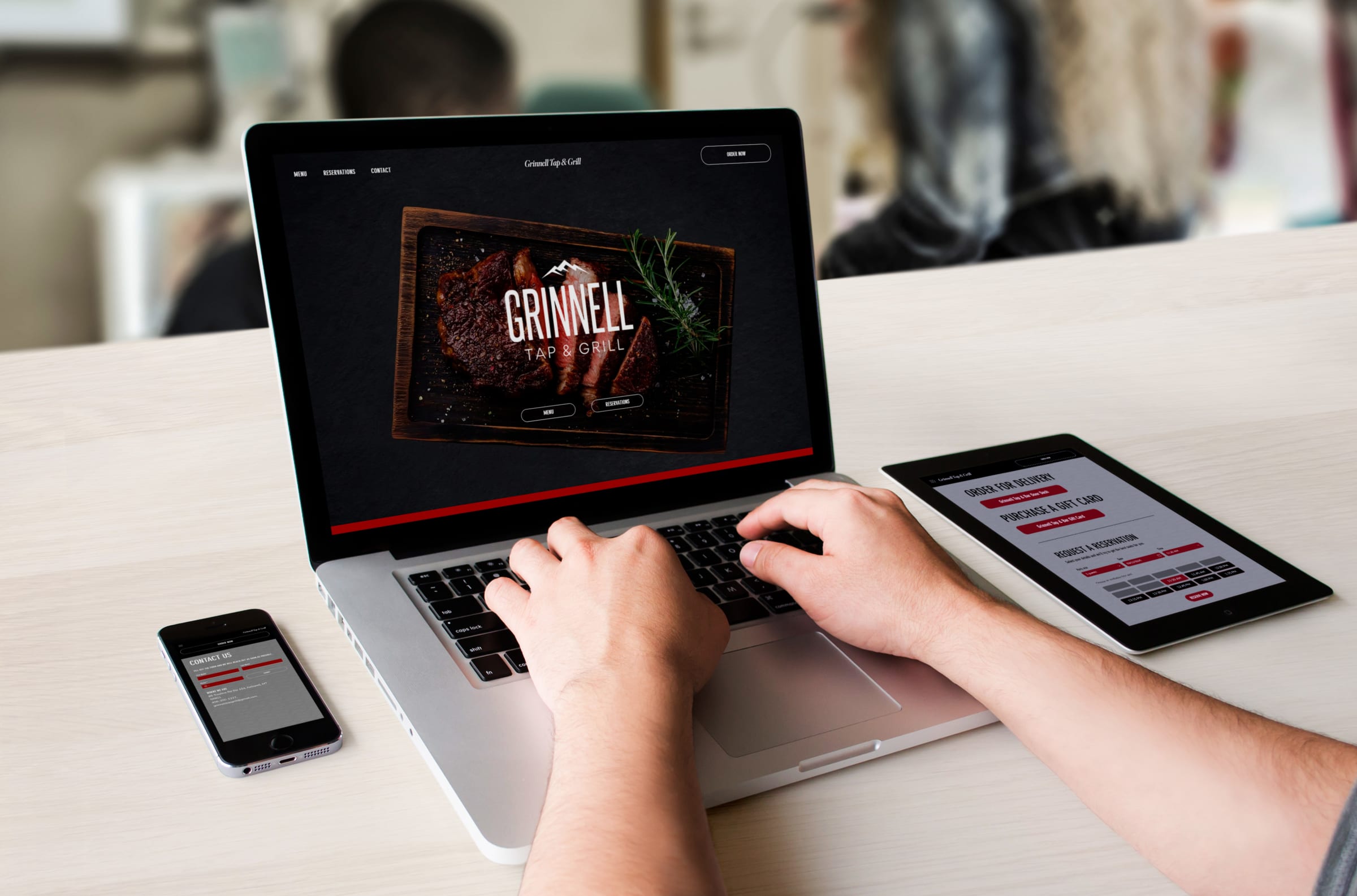 Grinnell Website mockup