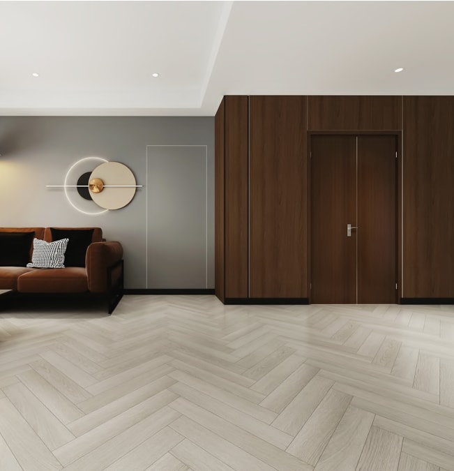 Stunning Herringbone Wooden Flooring image 1