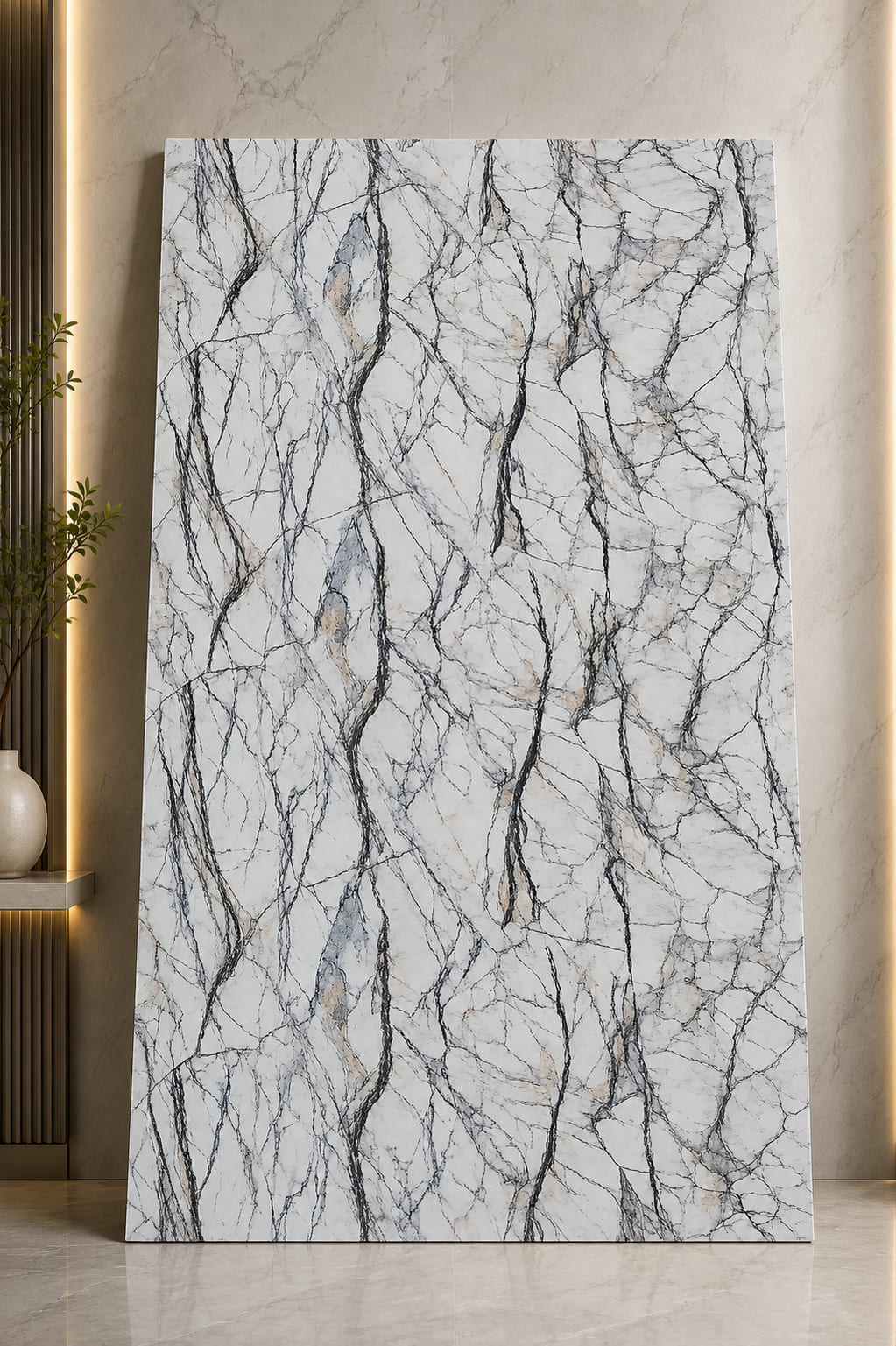 Arctic Grey Marble UV Sheet | Premium PVC Wall Panel | 8 × 4 Feet image 1