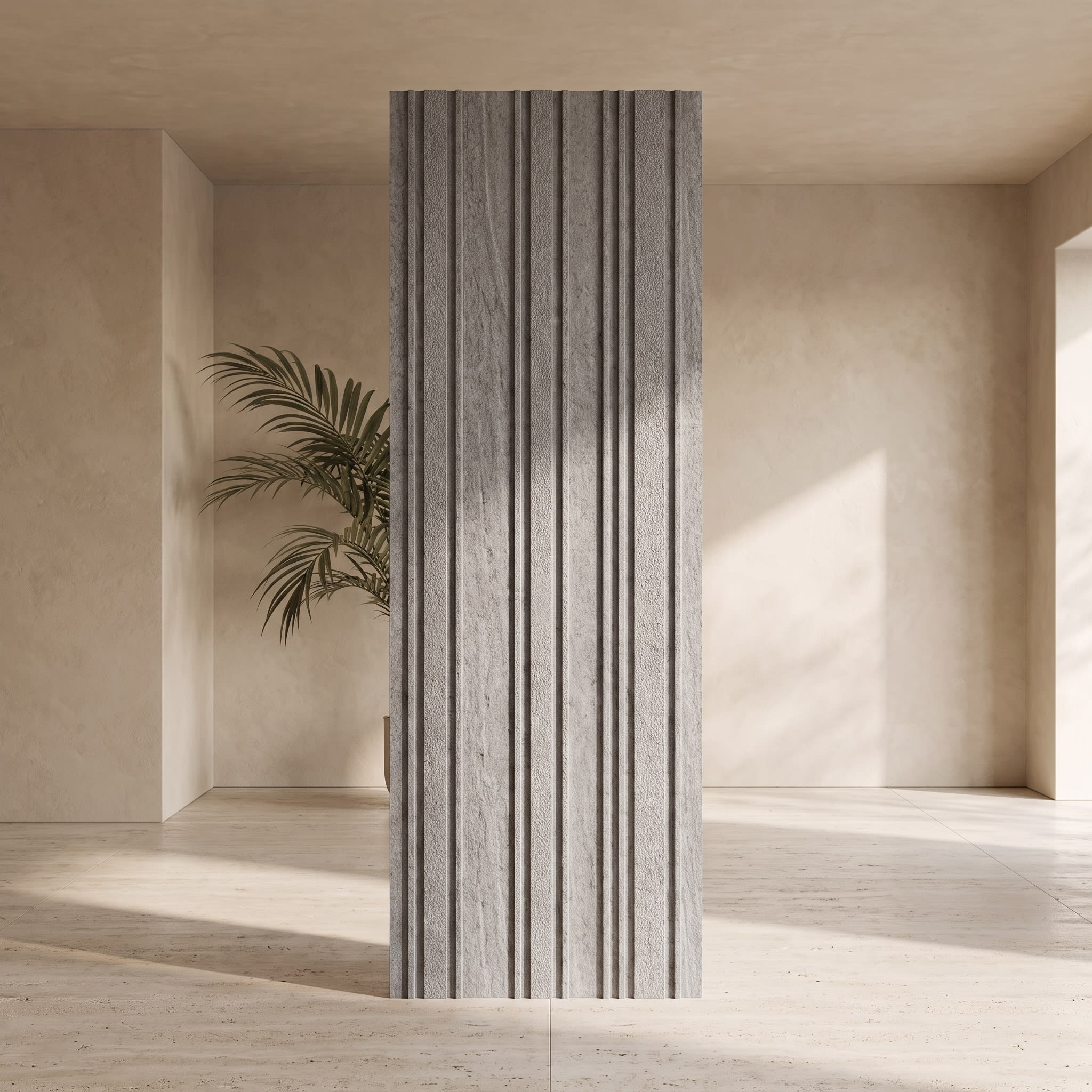 Grey Stone Texture Charcoal Wall Panel 120 × 2900 mm image 1