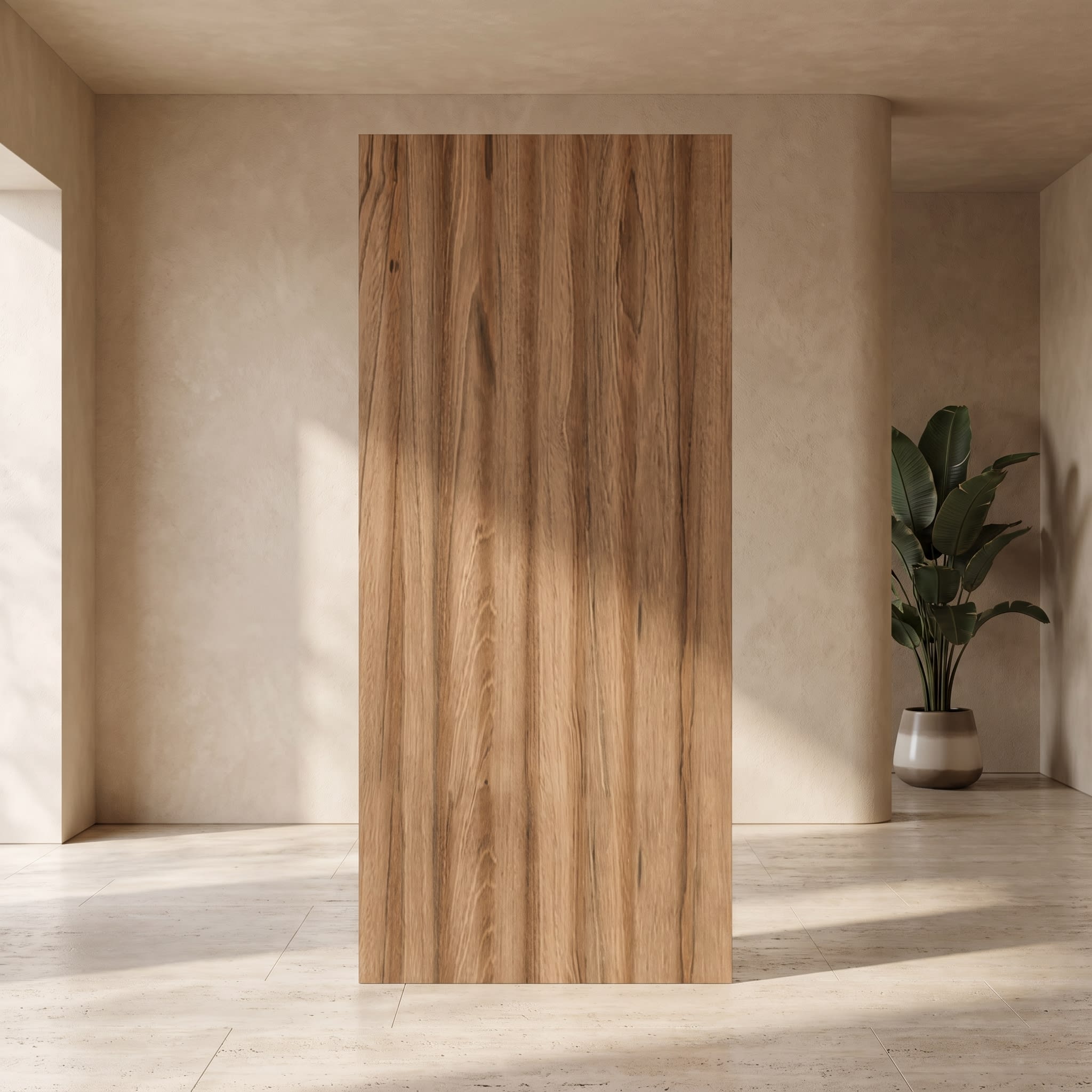 Natural Walnut Wood Grain Charcoal Wall Panel 120 × 2900 mm image 1