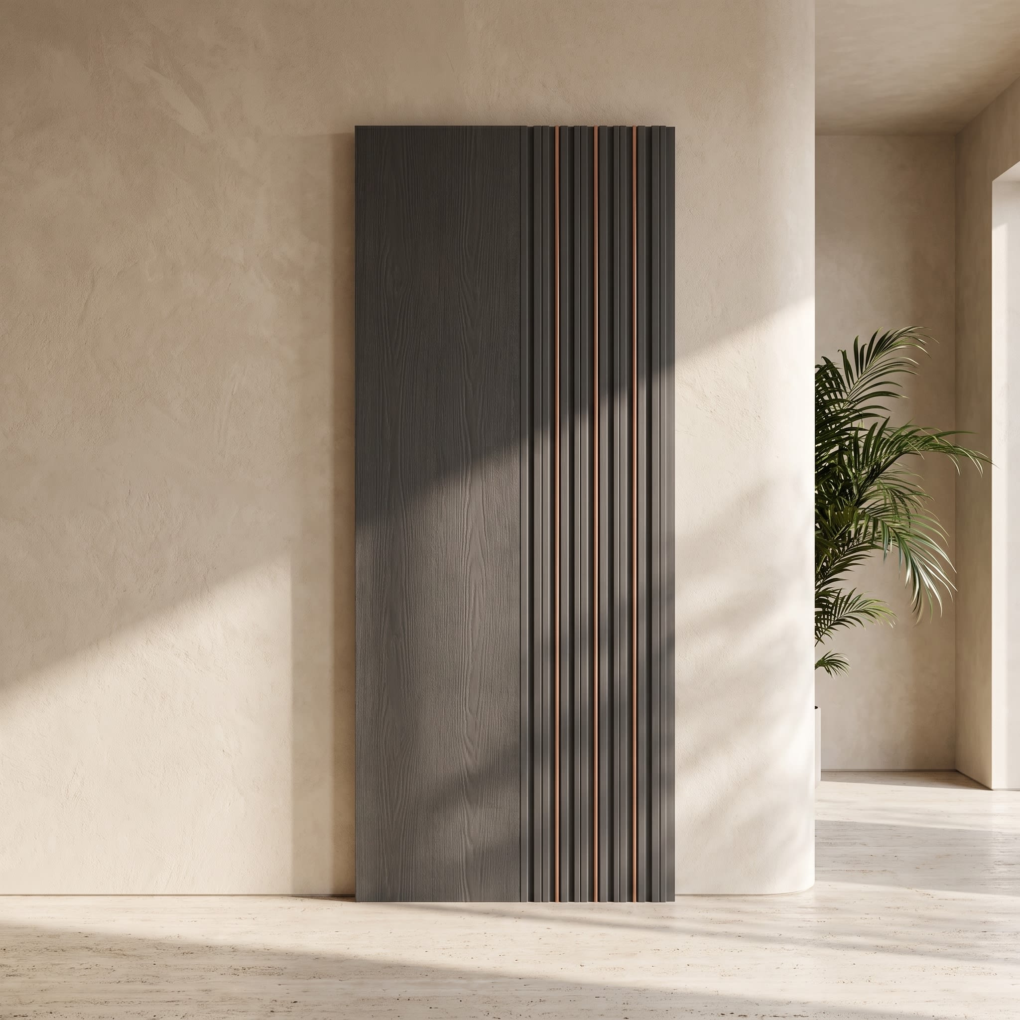 Dual Design Stone Grey Charcoal Wall Panel | 160 × 2900 mm image 1