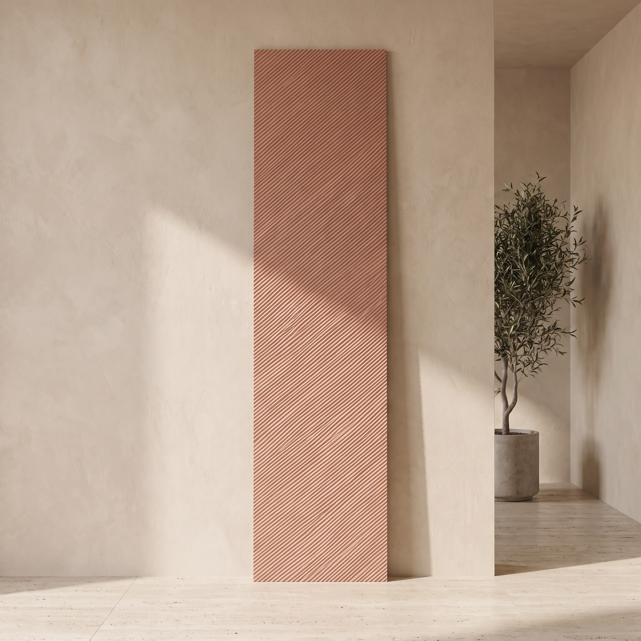 Rose Gold Textured Charcoal Wall Panel | 160 × 2900 mm image 1