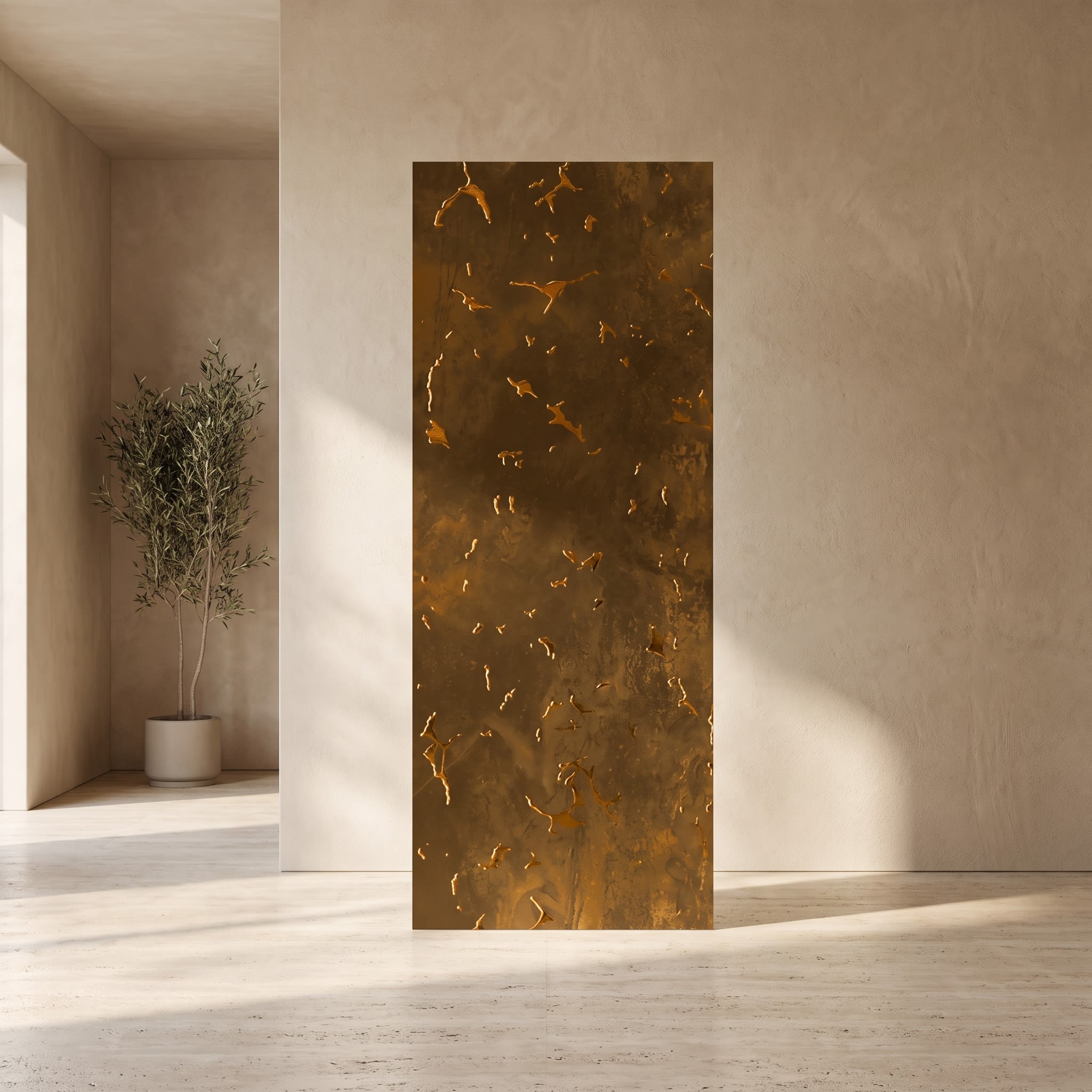 Charcoal Metallic Rustic Wall Panel – Antique Bronze Edition image 1